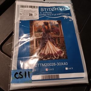 Stitch Kit with Elegant Lady Design 30x40